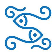 Beautiful simple fish symbol icon logo