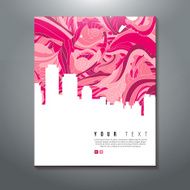 Abstarct urban scene report template (place for your text)