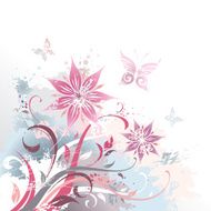 Grunge floral background N88