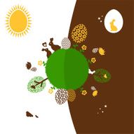 Easter egg bunny planet creativity