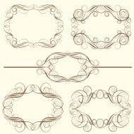 Set of a swirl frame design