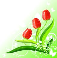 Background with tulips N4