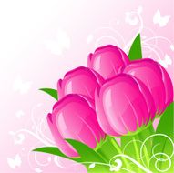 Background with tulips N5