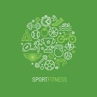 Vector linear sport and fitness logo