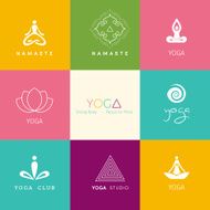 Set of logos for a yoga studio N6