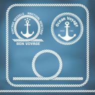 Sailing badges with anchor