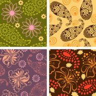 Flowers and paisley colorful