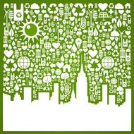 Go green city background