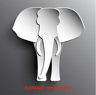 elephant 3d paper vector eps 10 illustration N2