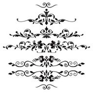 set of floral ornaments N6
