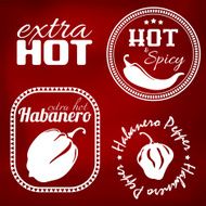 Extra hot pepper labels N2