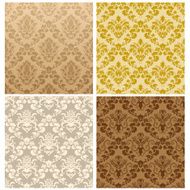 seamless damask pattern set N11