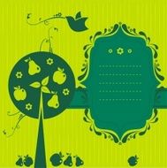 green fruit banner