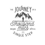 Wilderness quote typographic emblem