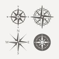 Four directional compasses with different styles N2