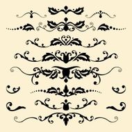 Set of antique vector ornaments N2