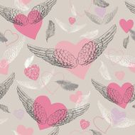 Seamless pattern of wings