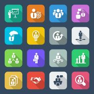 flat business iconset colorful N2