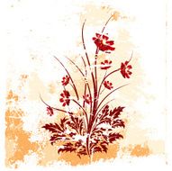 Abstract Grunge Floral Background N30