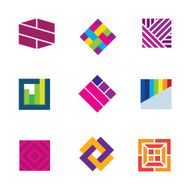 Abstract art logo template symbol be different decoration icon