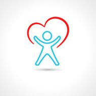 Healthy human icon