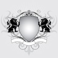 Heraldry lion shield