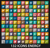 Energy and resource icon set N18