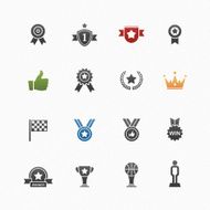 Trophy and prize vector symbol icon set