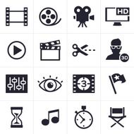 Movie Making and Video Editing Icons N2