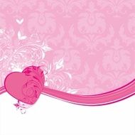 Love banner with seamless background