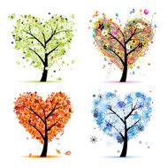 Art trees love collection for your design four seasons