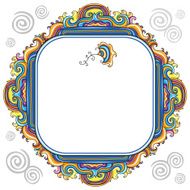 Abstract floral frame series N3