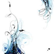 Floral Ink Background