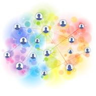 Global people networking background