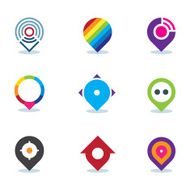 Modern world app global position locator community internet icon