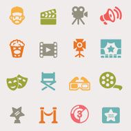 Movie variety color icons N2