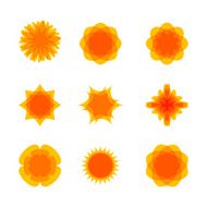 Flowers and abstract shapes set for your design N2