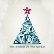 Retro hipster Christmas tree