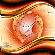 Conceptual red globe