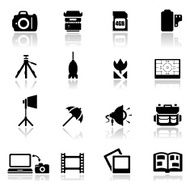 Icons set photography