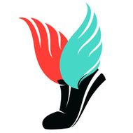 Sport shoes sign with wings N2