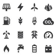 Energy and Industry Silhouette icons N2