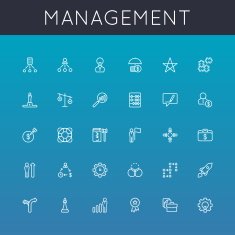 Vector Management Line Icons N2