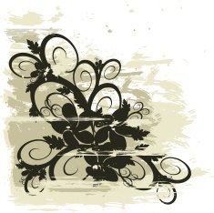 Grunge floral background N71