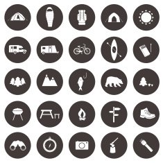 Set of camping icons N5