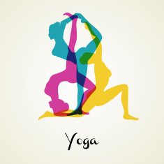 Yoga poses silhouette N3