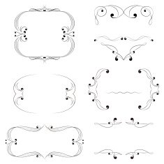 Vector vintage frames N2