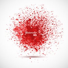 Background with red spots and sprays