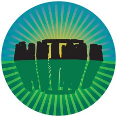Stonehenge prehistoric stone circle sunrise - Vector illustration