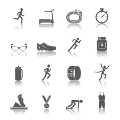 Running icons set N2 free image download